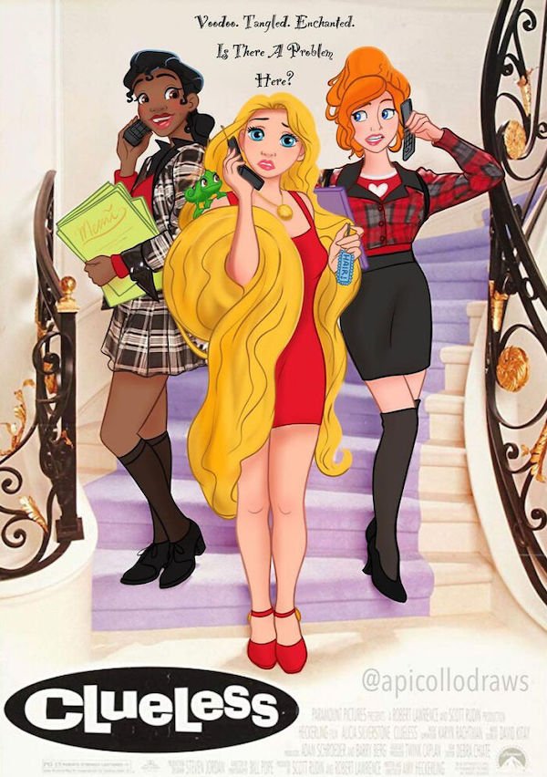 Movie Posters Reimagined With Disney Characters