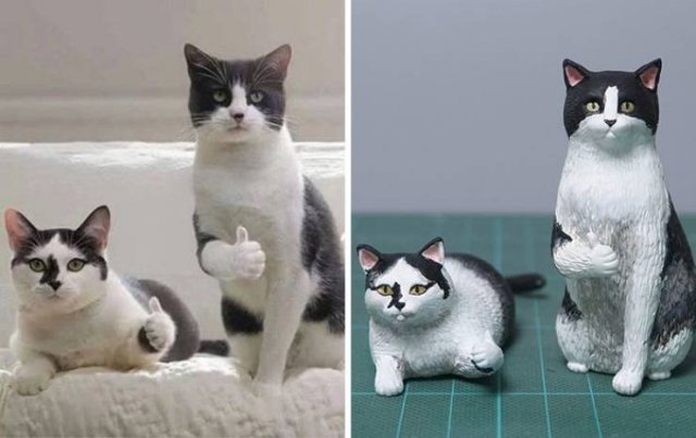 This Japanese Artist Turns Funny Animal Photos Into Sculptures