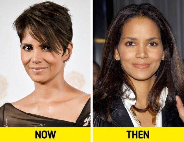 Celebrity Old And New Hairstyles