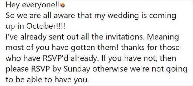 Internet Reaction To A Brides Demand $400 From Each Guest
