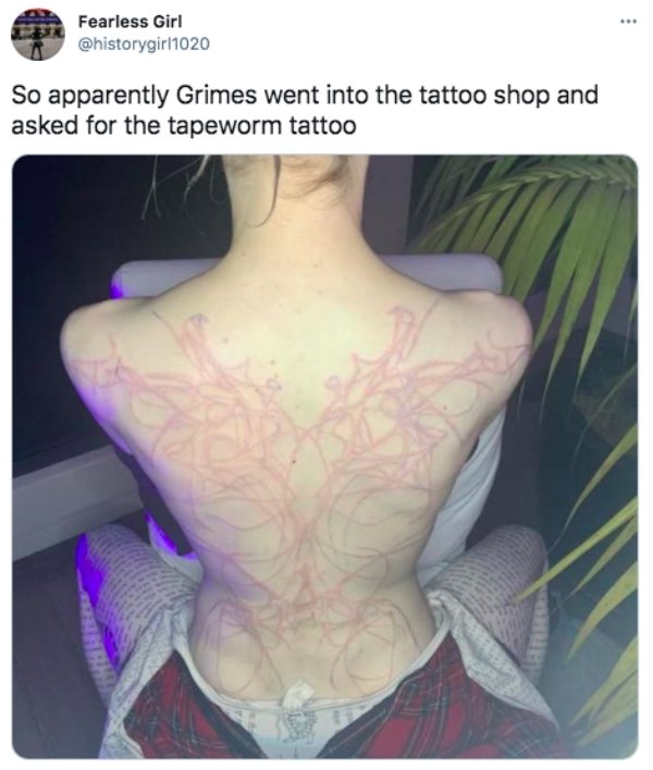 Internet Is Roasting Singer Grimes For 'Alien Scars' Tattoo