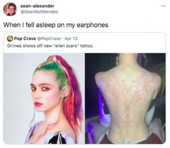 Internet Is Roasting Singer Grimes For 'Alien Scars' Tattoo