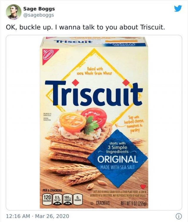 Man Explained The Meaning Of 'Triscuit'
