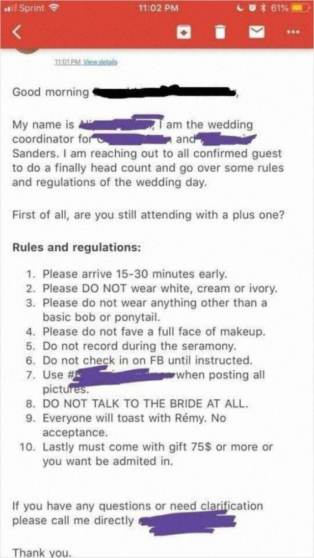 What's Wrong With These Weddings?