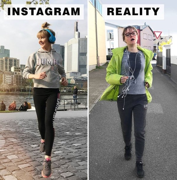 Woman Mocks Ideal Instagram Photos
