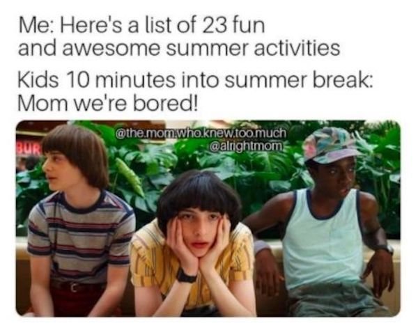 Kids Summer Holidays Humor