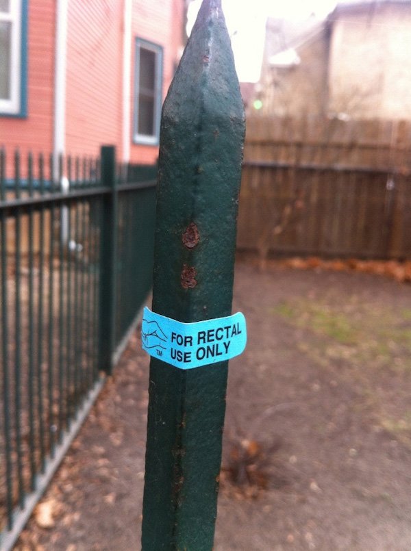'For Rectal Use Only' Stickers In Unusual Places