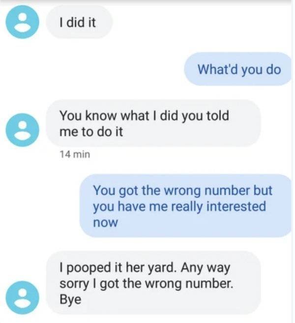 Wrong Number Messages