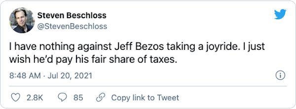 Jeff Bezos Went To Space Tweets