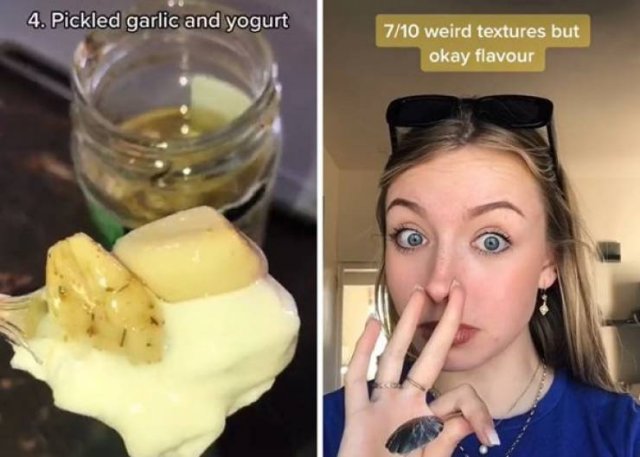 Woman Tries Different Pregnancy Food Cravings