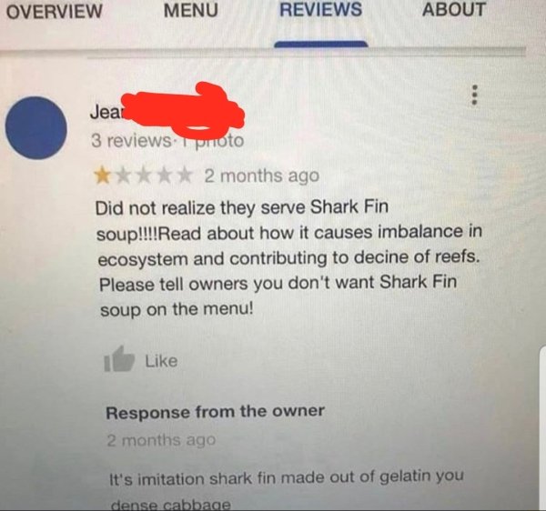 Weird Complaints Of Restaurant Visitors