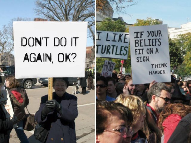 Polite Protest Signs