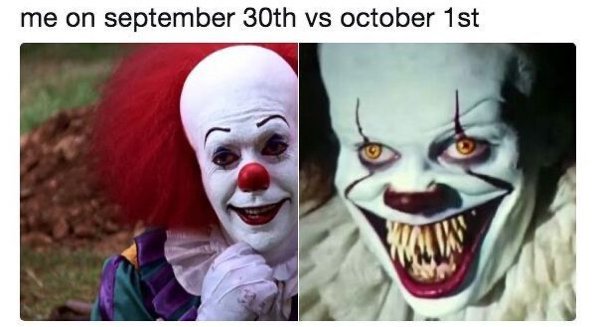 September 30th Vs. October 1st