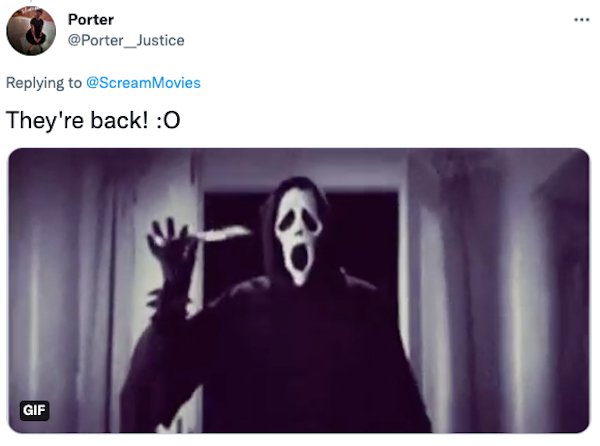 Scream Movie Trailer Tweets