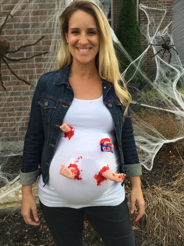 Pregnant Women In Halloween Costumes
