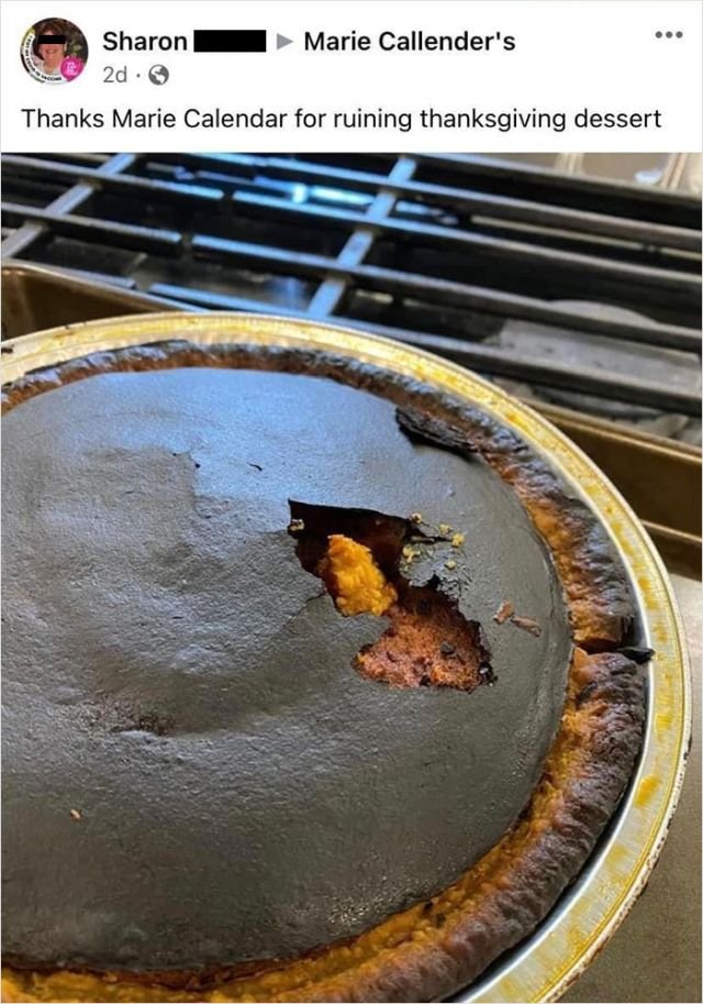 A Story About Burnt Pie And A 'Ruined Thanksgiving Dessert'