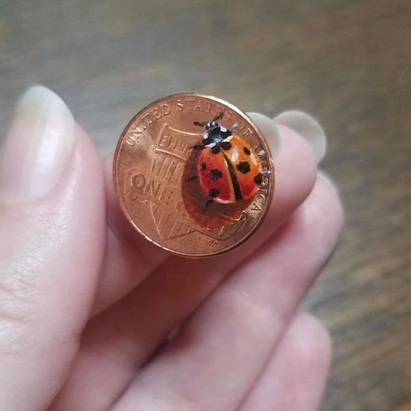Tiny Coin Paintings