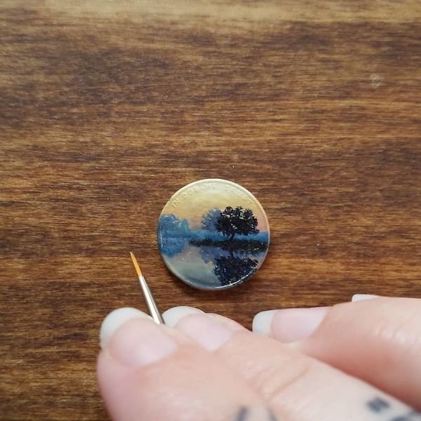 Tiny Coin Paintings