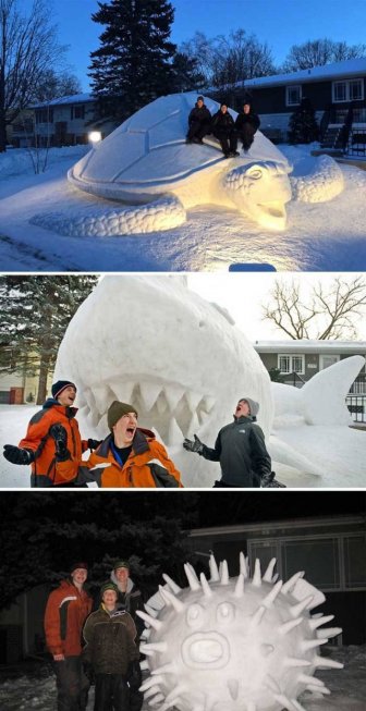 Amazing Snow Sculptures