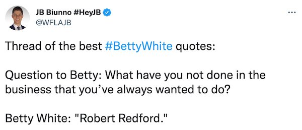 Betty White Tweets