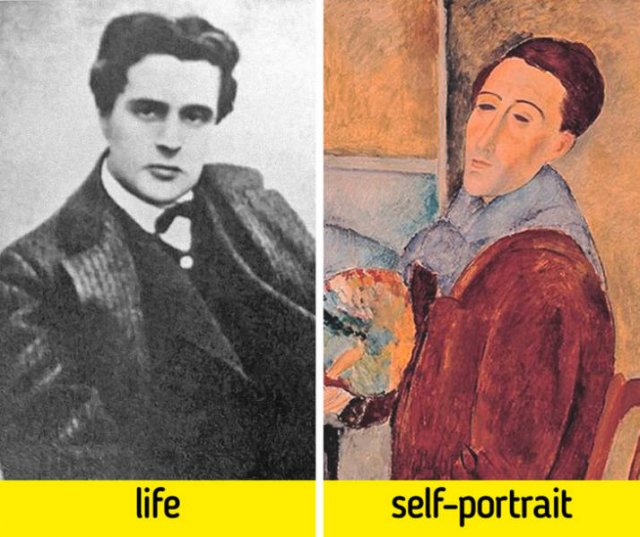 Famous Painters: In Real Life And In Their Self-Portraits