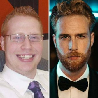 With And Without Beard