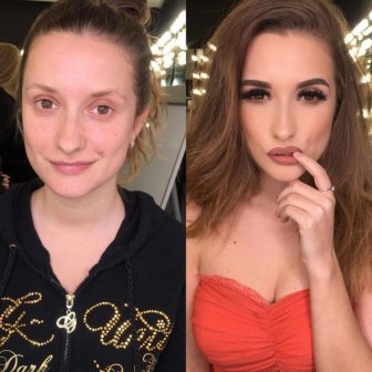 Girls With And Without Makeup