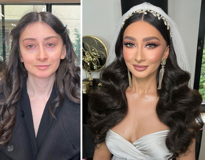 Brides Before And After Makeup