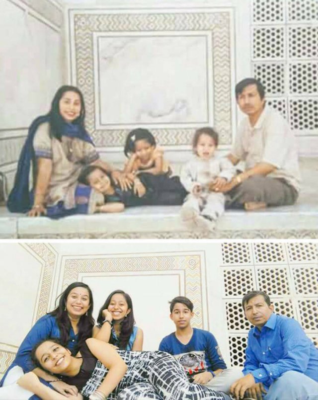People Recreating Old Family Photos