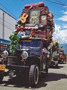 Unusual Parade Of Jeeps