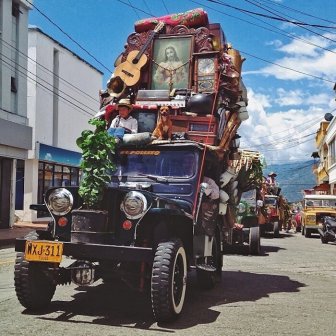 Unusual Parade Of Jeeps