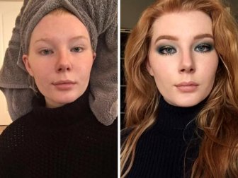 Girls With And Without Makeup