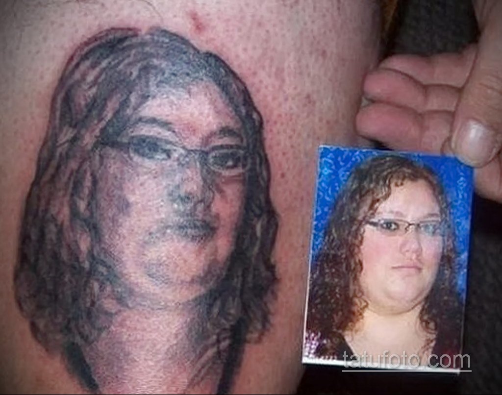 Татуировка портрет неудачный