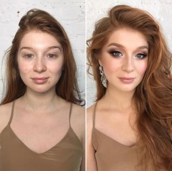 Girls With And Without Makeup