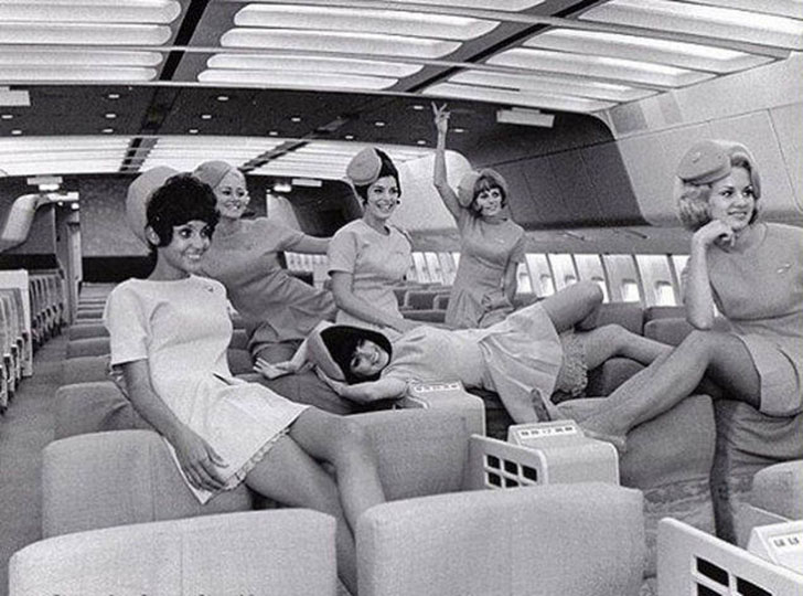 Interior Of Boeing-747 From The 70's