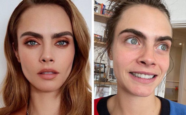 Celebrities With And Without Makeup, part 3