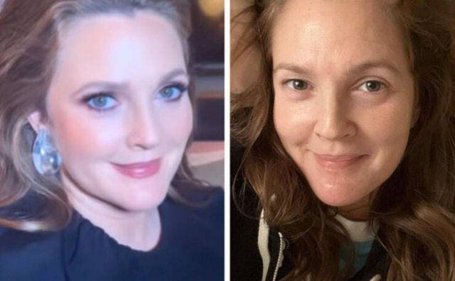 Celebrities With And Without Makeup, part 3
