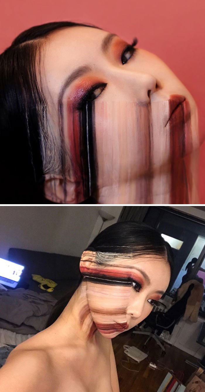 Optical Illusions With Makeup, part 3