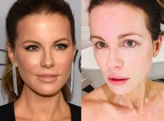 Famous Women With And Without Makeup